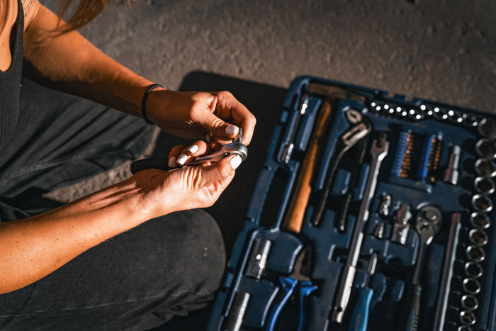 Tool box with tools