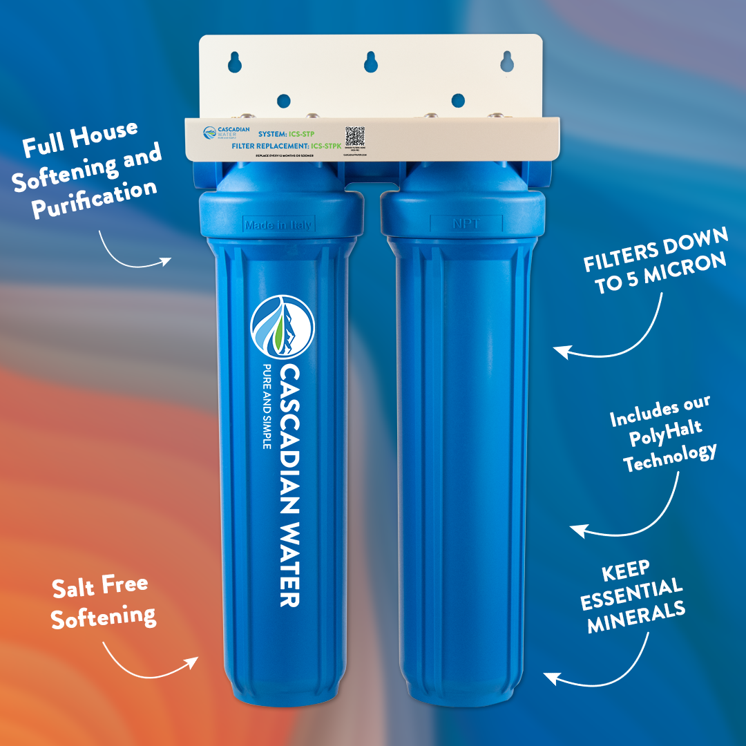 the ICS-STP includes our salt free water softening as well as sediment filtration to protect your home