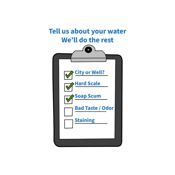 graphic of a checklist with water problems